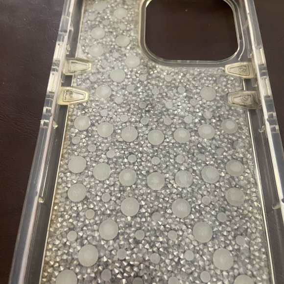 Pearl Bling Rhinestone Case Protective Premium Cover Skin iPhone 13 Pro - Picture 2 of 5